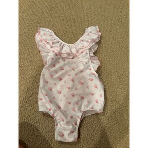 NWOT Sal and Pimenta 7T ruffle one piece swimsuit